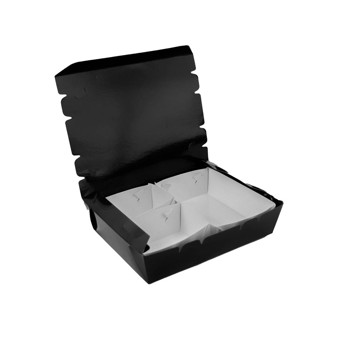 Box Refeição Black 1500ml com 3 Divisórias - PCT 50un