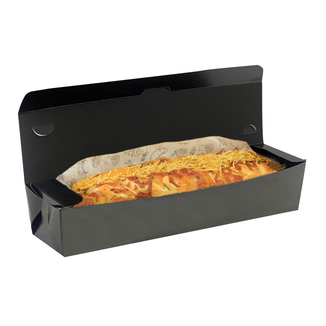 Caixa Para Hot Dog Black Película Preta G - PCT 50un