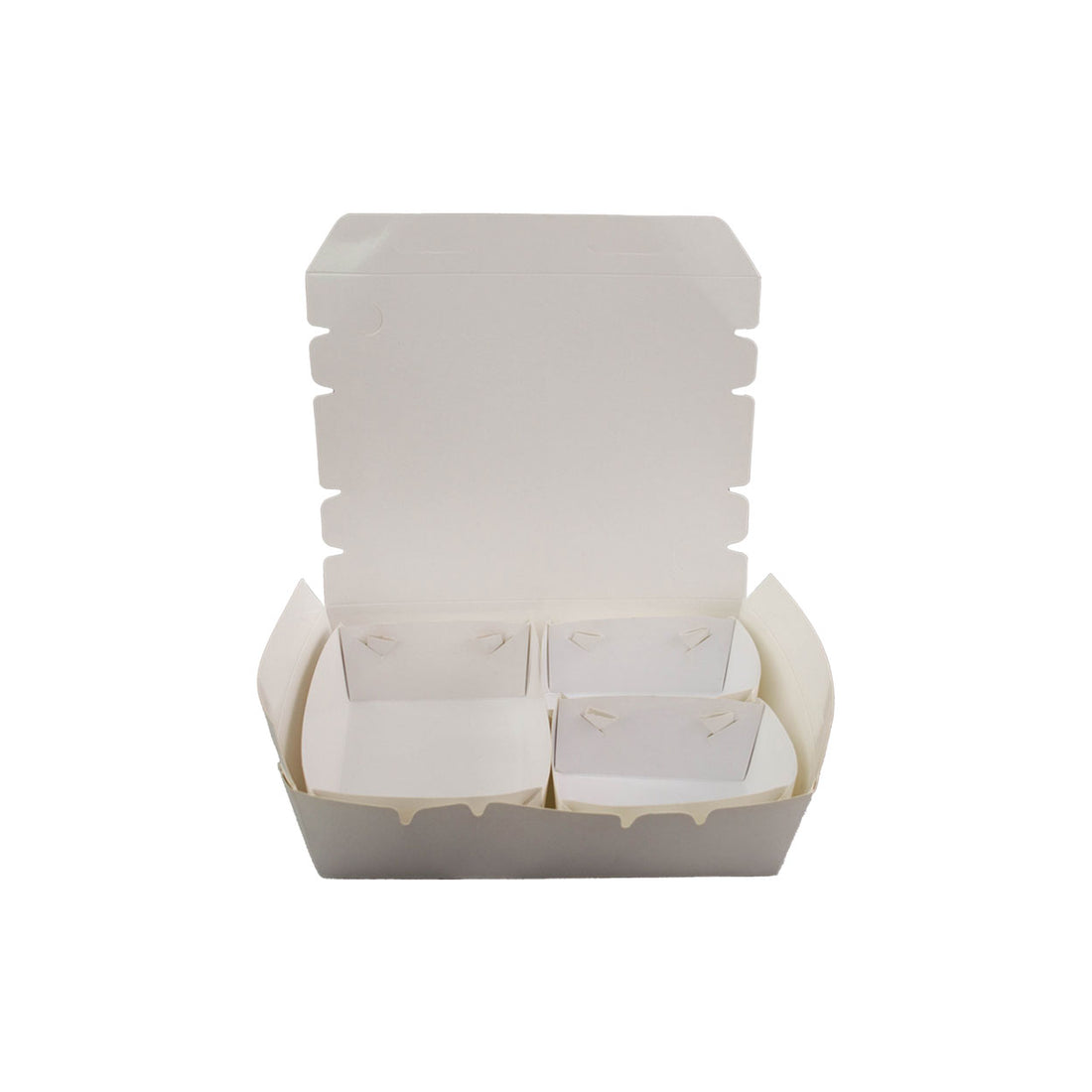 Box Refeição Automática White 1500ml com 3 Divisórias - PCT 50un