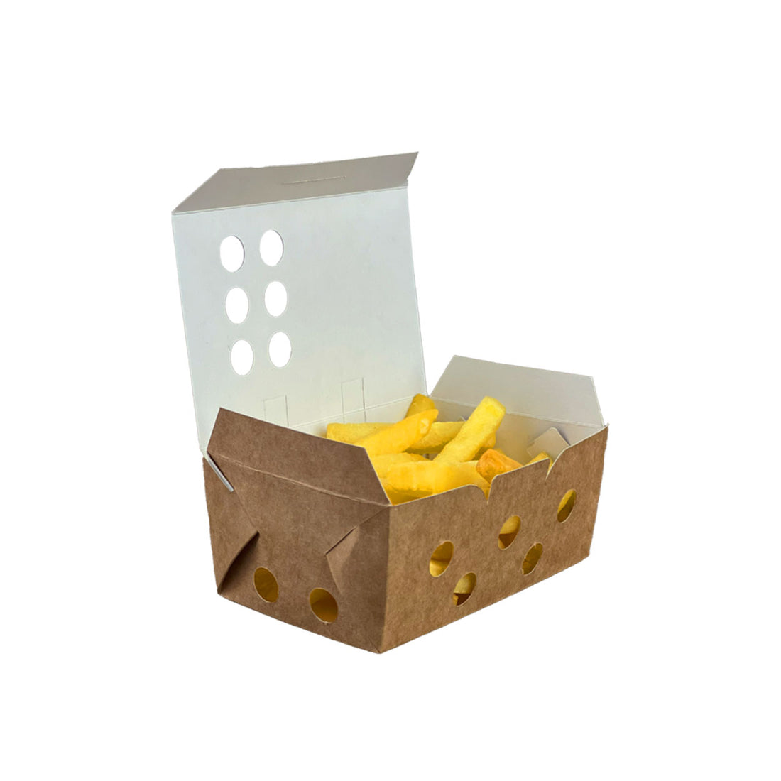 Caixa de Batata Box Com Respiradores Hamburgueria Kraft P - PCT 50un