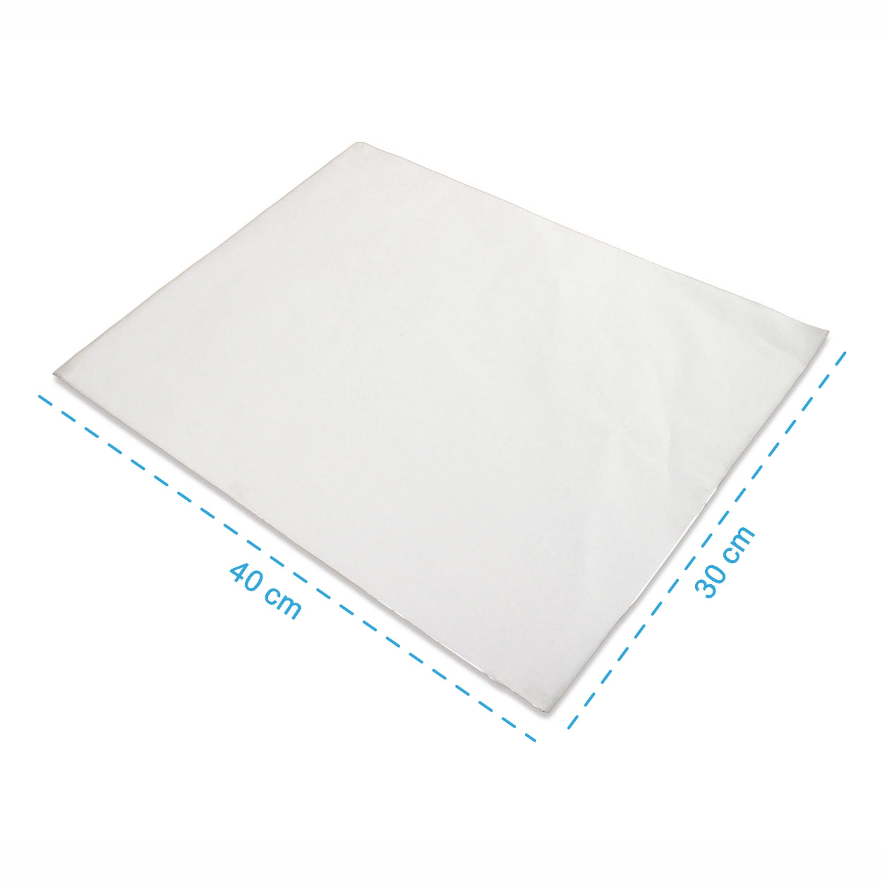 Papel Antigordura Metalizado Hamburgueria White G (30cm x 40cm) - PCT 500un