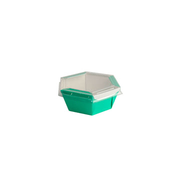 Caixa Para Poke Refeição Verde Turquesa 500ml - PCT 50un