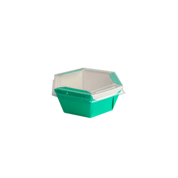 Caixa Para Poke Refeição Verde Turquesa 700ml - PCT 50un