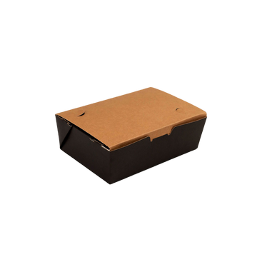 Box Antivazamento Refeição Black Kraft 750ml - PCT 50un