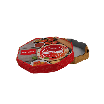 Caixa de Pizza Italianinha com Fundo Laminado Octogonal 35cm - PCT 50un