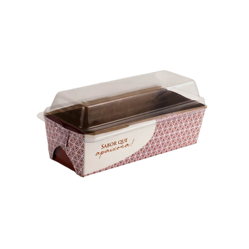 Caixa de Bolo Forneável Confeitaria Rosa M - PCT 50un