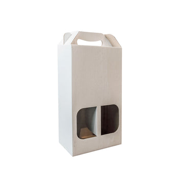 Caixa Para Vinho Com Visor White - PCT 10un