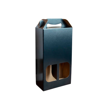 Caixa Para Vinho Com Visor Black - PCT 10un