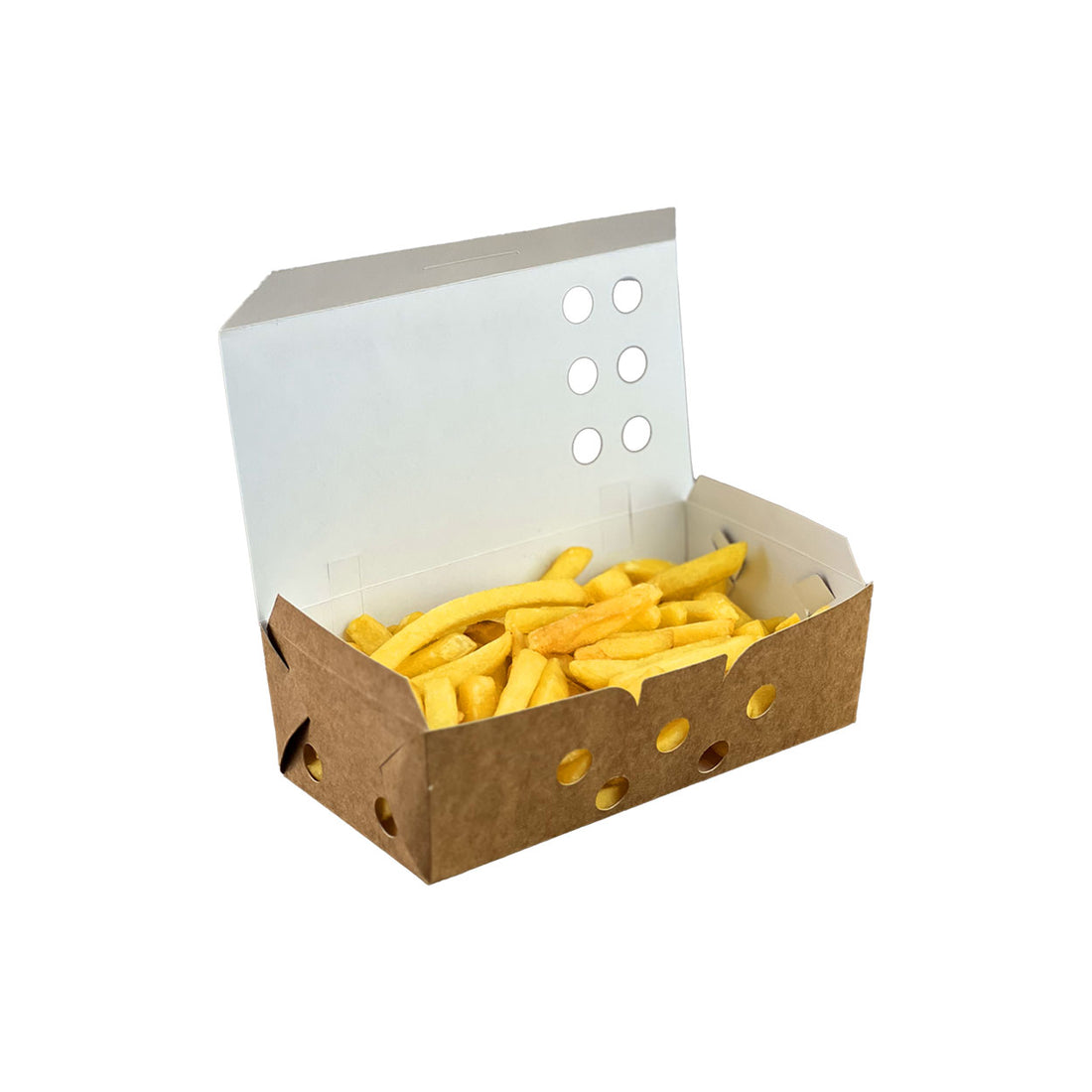 Caixa de Batata Box Com Respiradores Hamburgueria Kraft M - PCT 50un