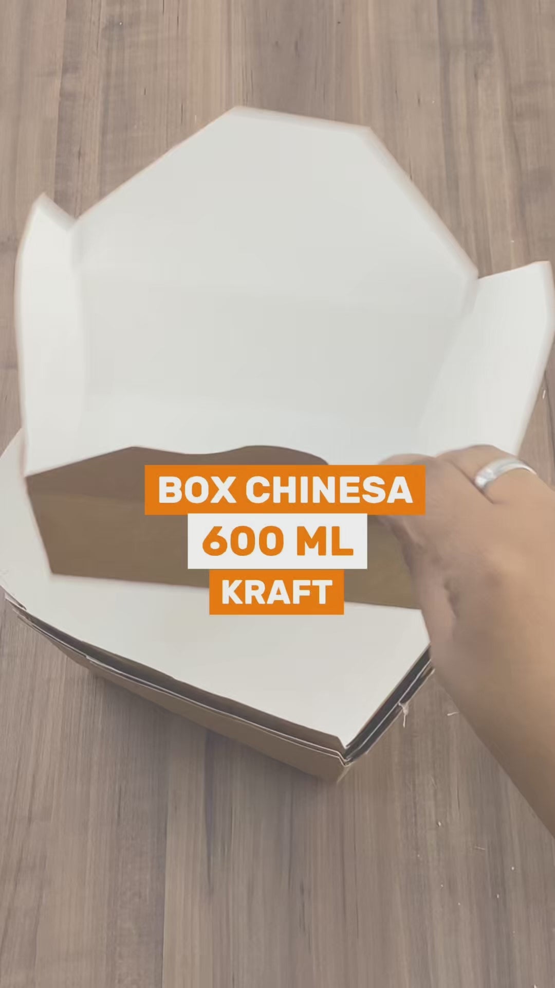 Box Chinesa Kraft 600ml - PCT 50un