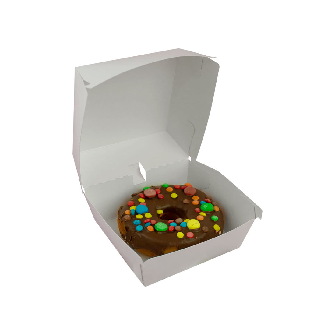 Caixa Para Donuts/ Doces Confeitaria  White Para 1 Unidade