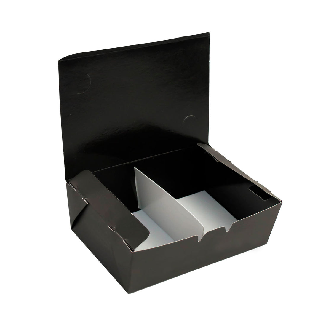 Box Antivazamento Refeição Black com Divisória 750ml - PCT 50un