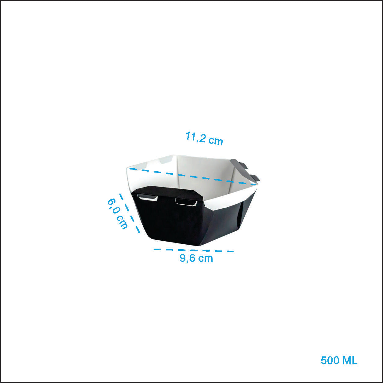 Caixa Para Poke Refeição Black 500ml - PCT 50un