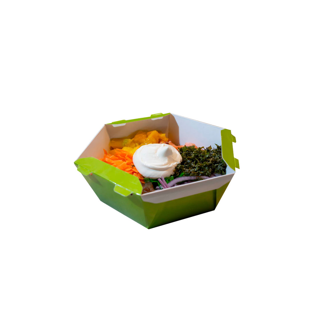 Caixa Para Poke Refeição Laranja 1000ml - PCT 50un