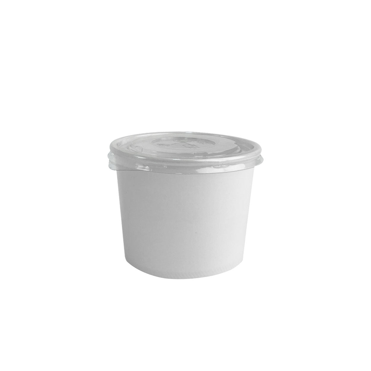 Pote de Papel 500ml White + Tampa Plástica - PCT 50un