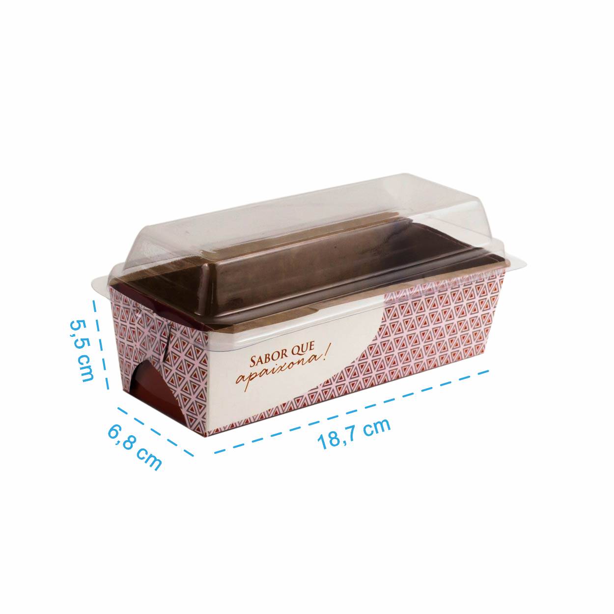 Caixa de Bolo Forneável Confeitaria Rosa M - PCT 50un