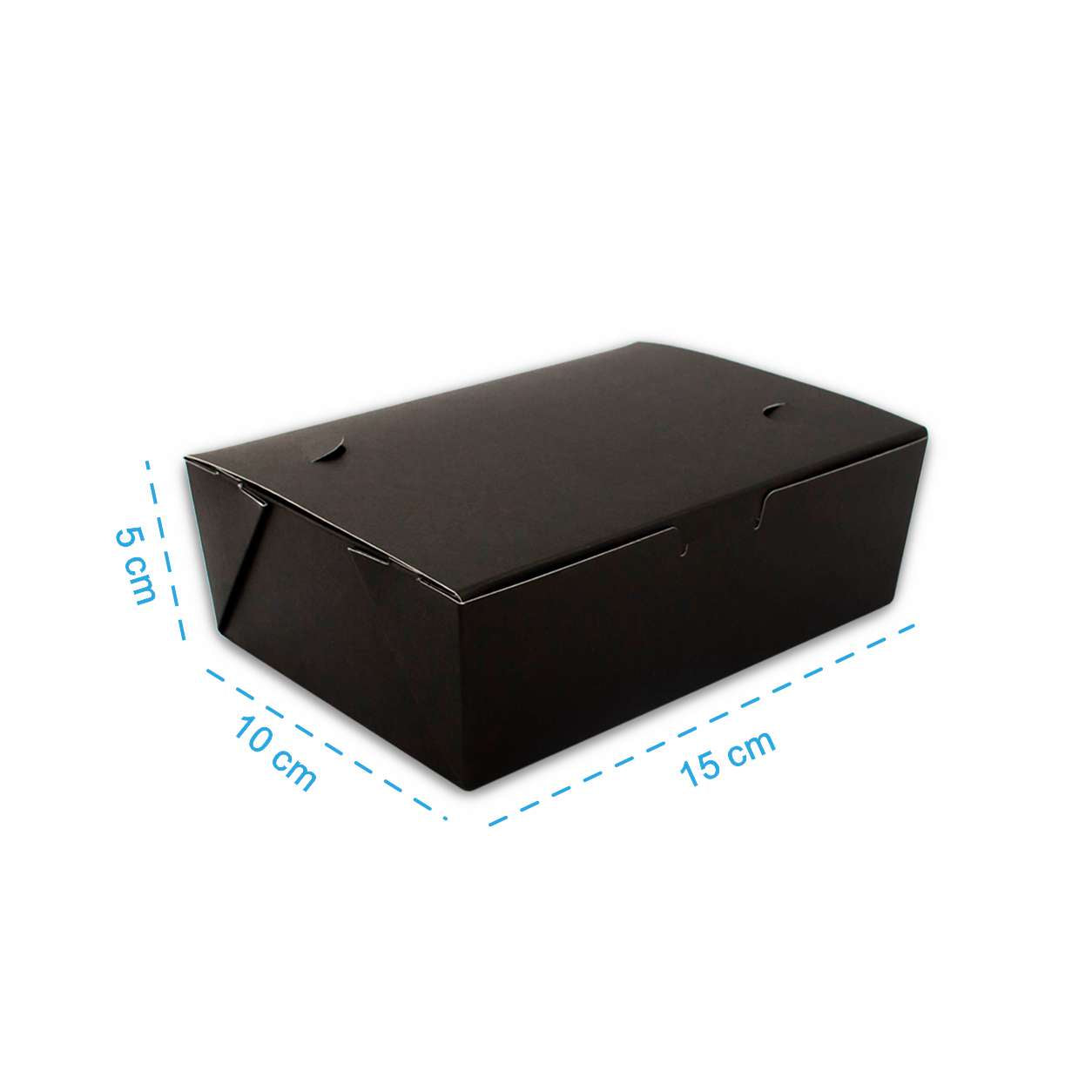 Box Antivazamento Refeição Black Fundo Preto 750ml - PCT 50un
