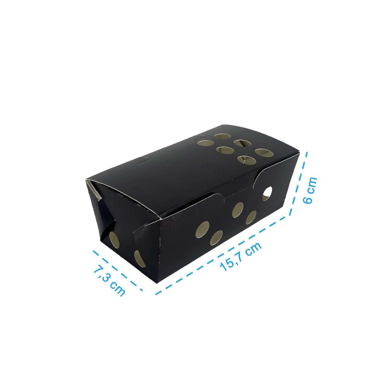 Caixa de Batata Box Com Respiradores Hamburgueria Black M - PCT 50un