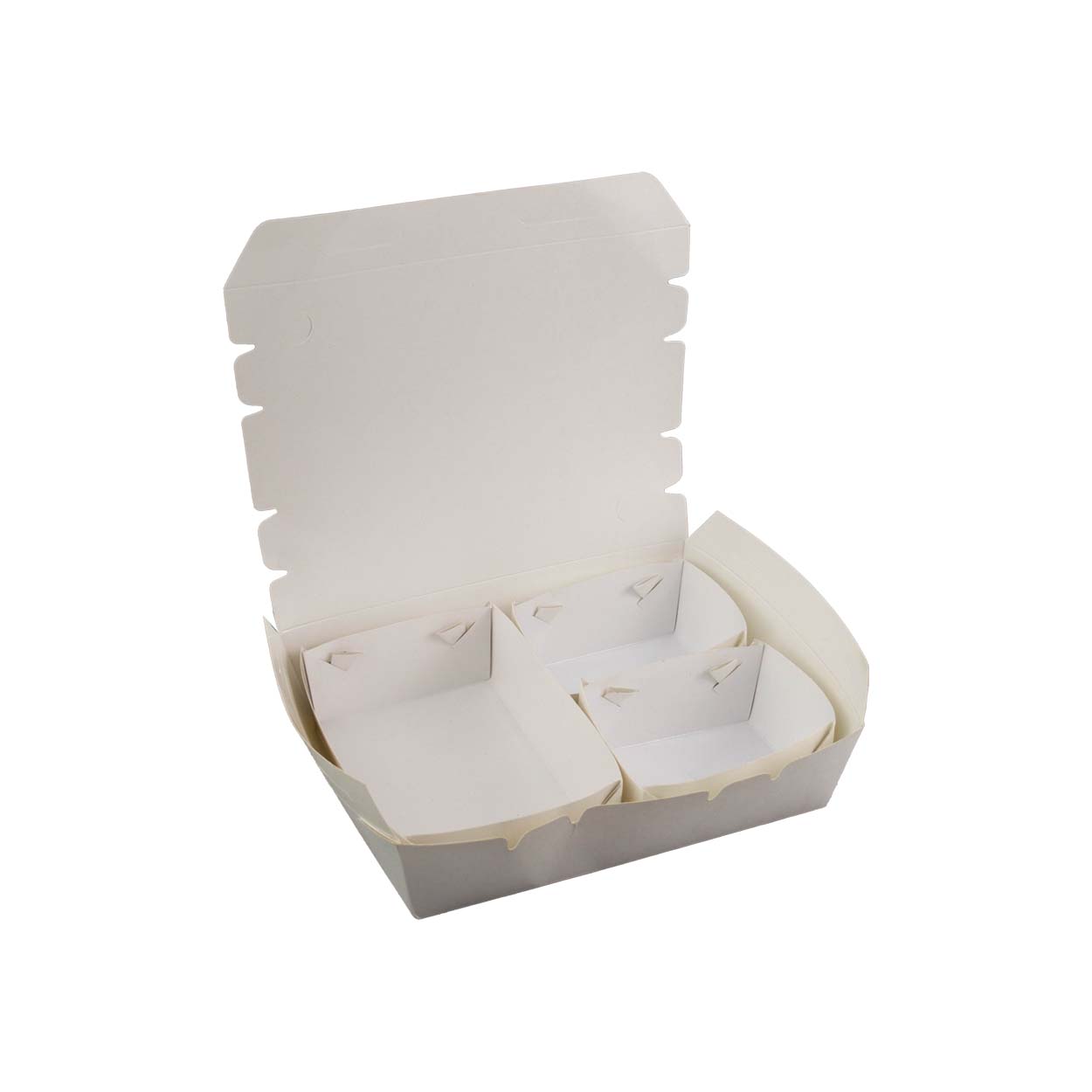 Box Refeição Automática White 1500ml com 3 Divisórias - PCT 50un