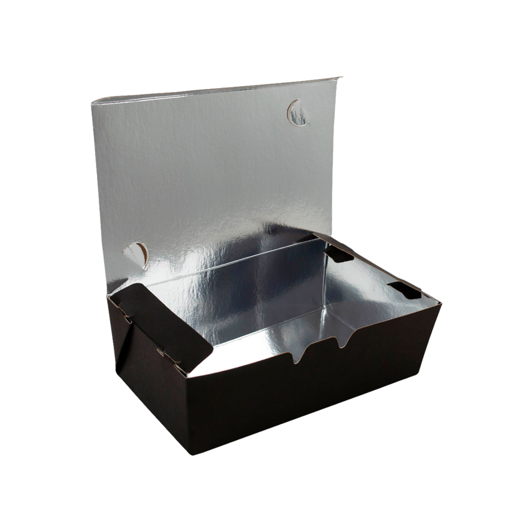 Box Antivazamento Refeição Black Kraft 1250ml - PCT 50un