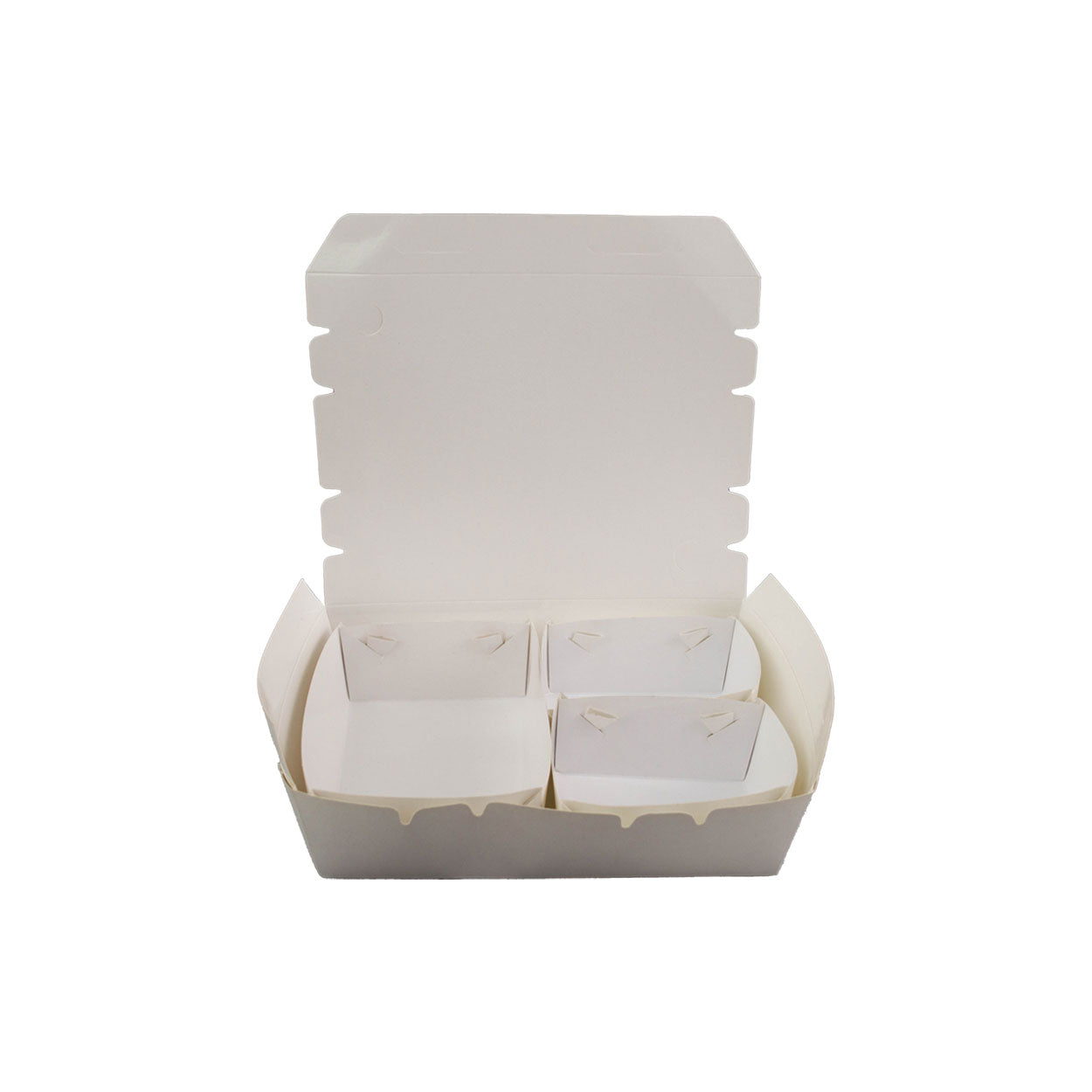Box Refeição Automática White 1500ml com 3 Divisórias - PCT 50un