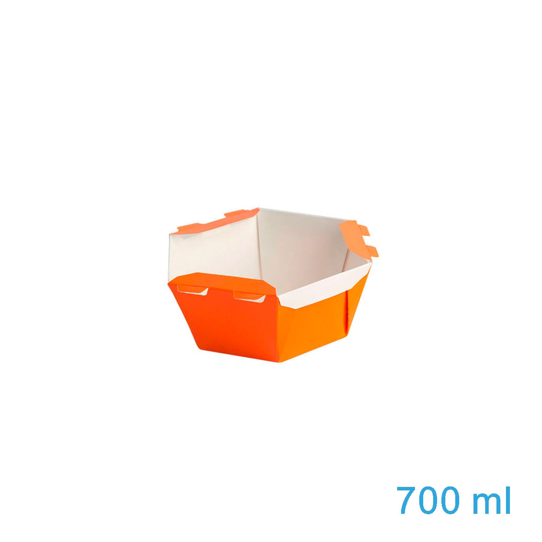 Caixa Para Poke Refeição Laranja 700ml - PCT 50un
