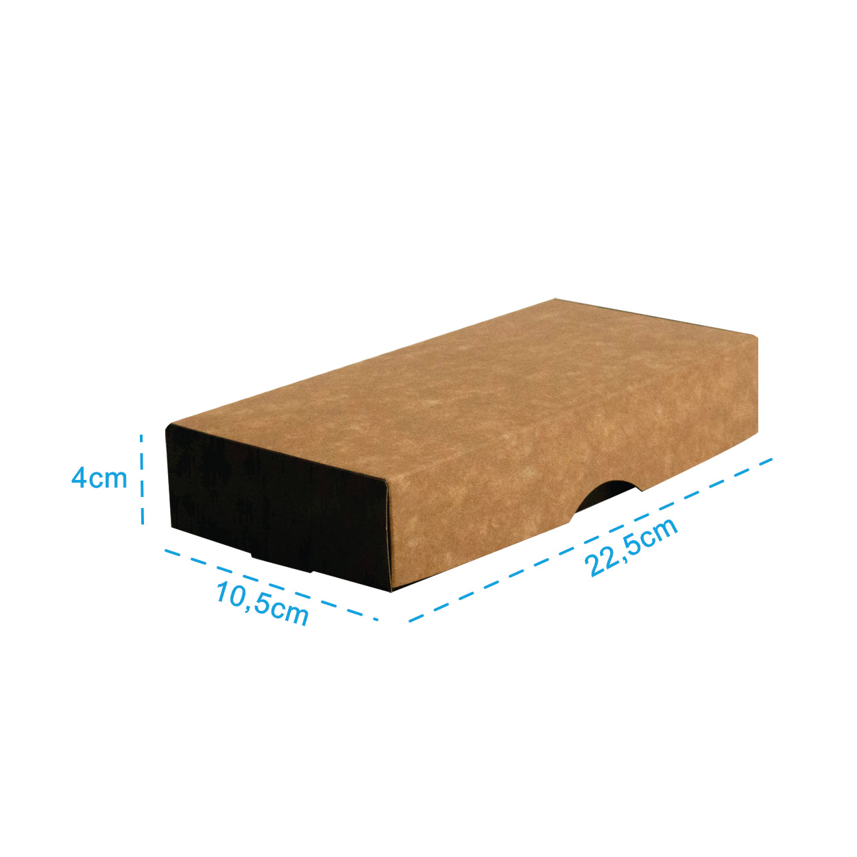 Caixa de Salgado Para Petiscos e Porções Black Kraft M - PCT 50un