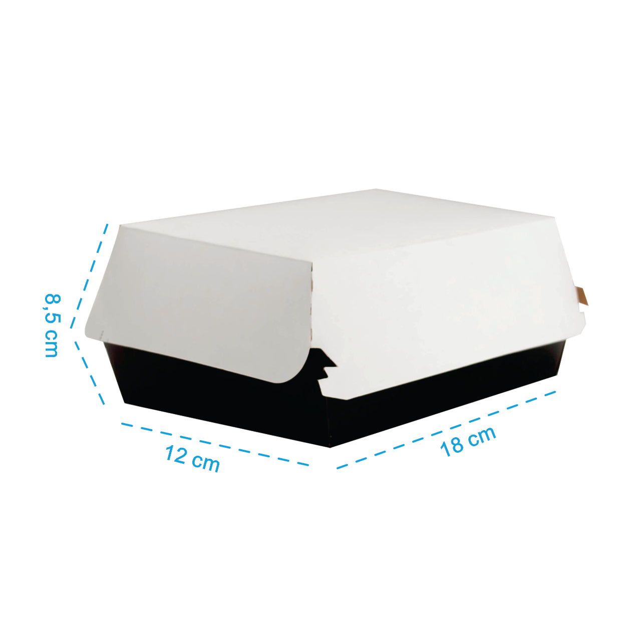 Caixa Multiuso Para Petiscos e Porções Black White GG - PCT 50un