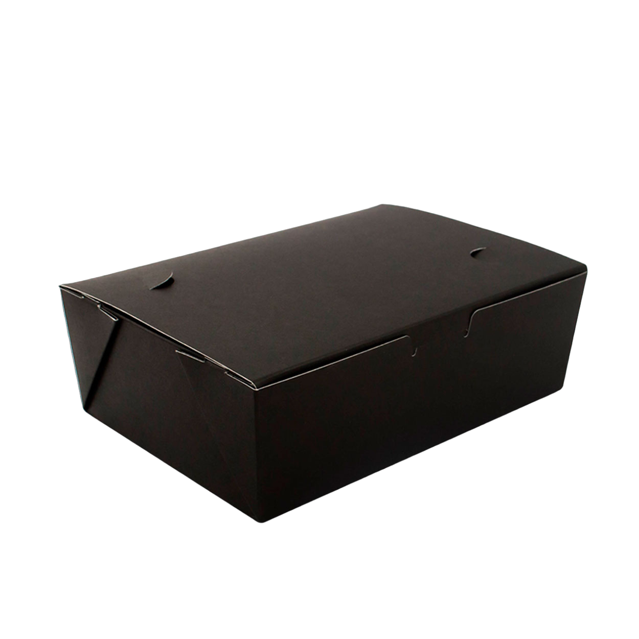 Box Antivazamento Refeição Black Fundo Prata 1250ml - PCT 50un