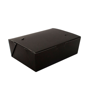 Box Antivazamento Refeição Black Fundo Prata 1250ml - PCT 50un