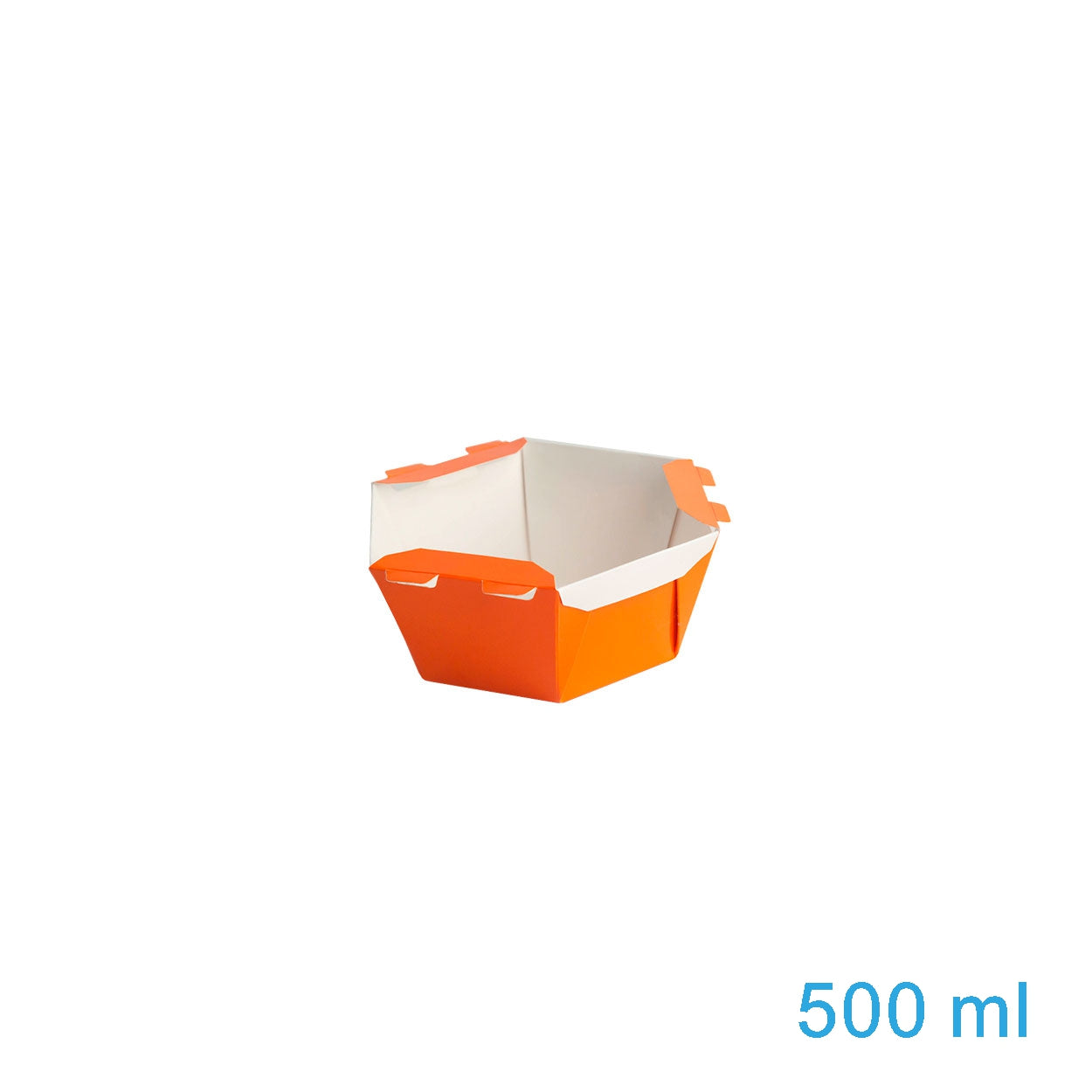 Caixa Para Poke Refeição Laranja 500ml - PCT 50un