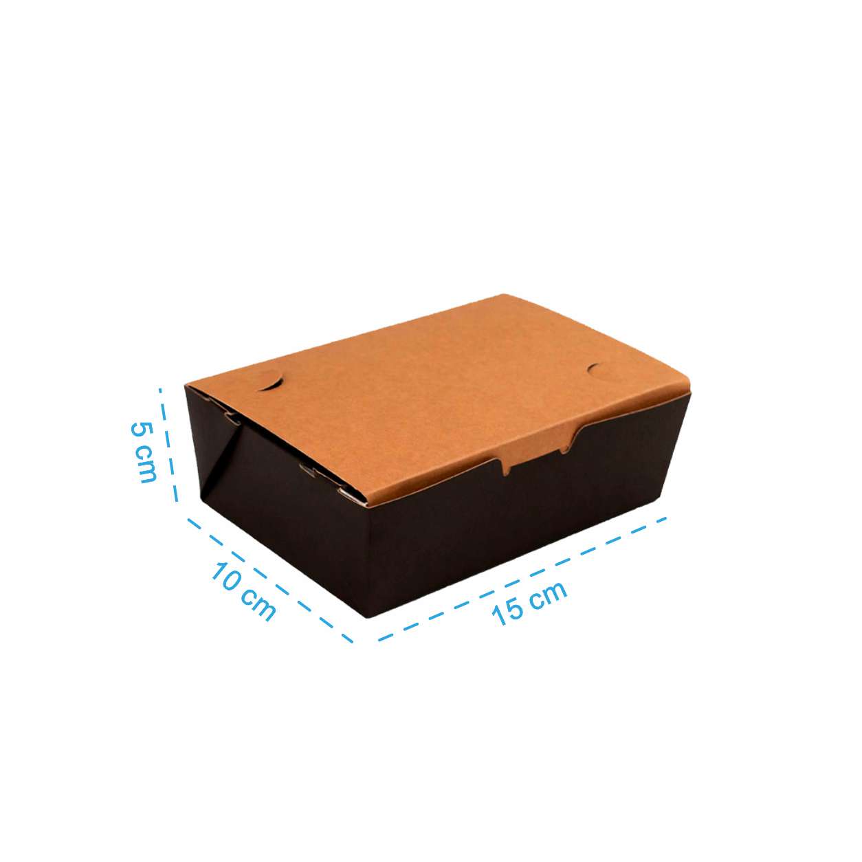 Box Antivazamento Refeição Black Kraft 750ml - PCT 50un