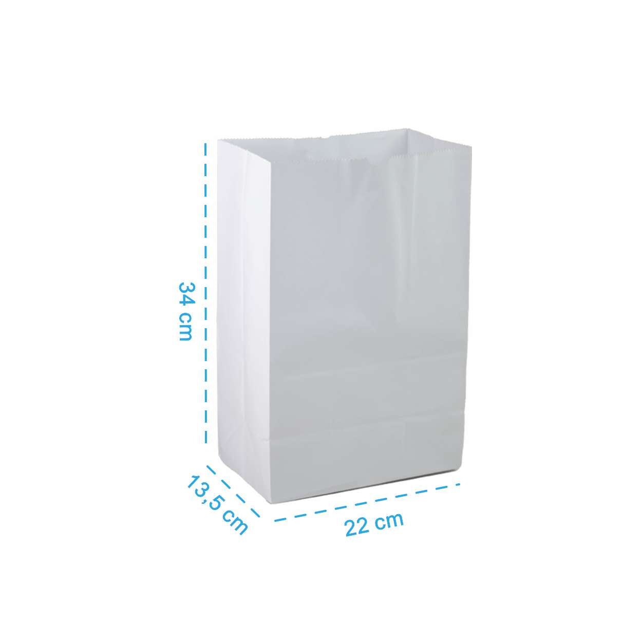 Saco Delivery White M - PCT 50un