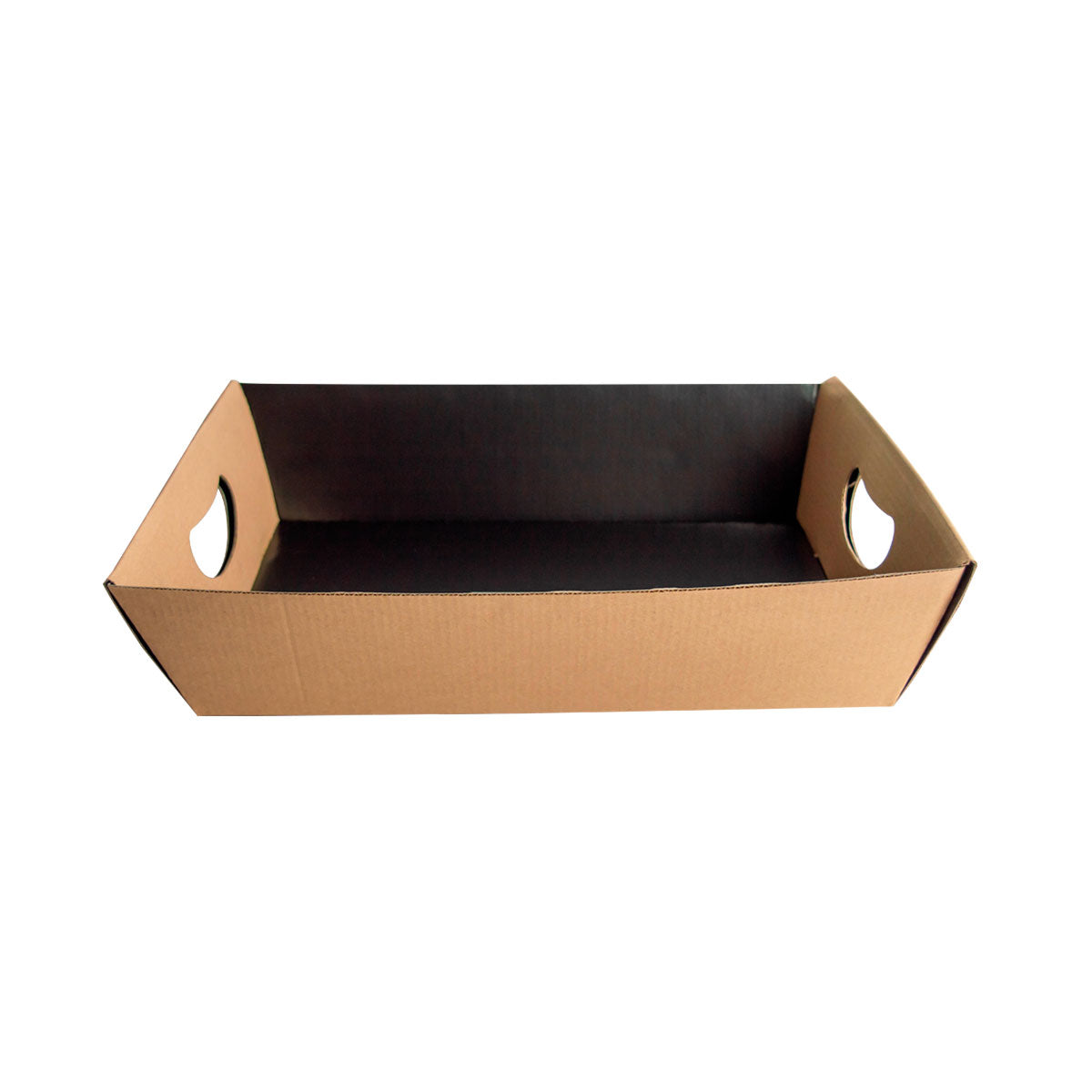 Cesta de Presente Contraplacada Kraft Interno Preto G - PCT 10un