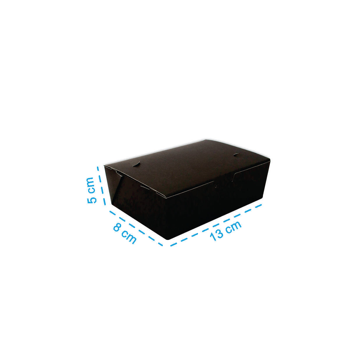Box Antivazamento Refeição Black Fundo Preto 500ml - PCT 50un