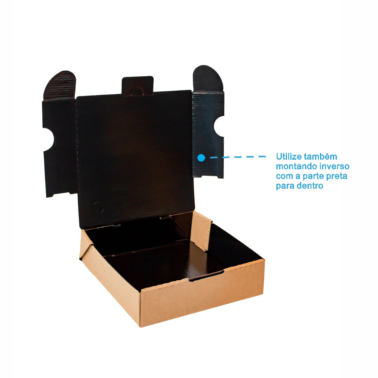 Caixa de Salgado e Esfiharia Contraplacada Black G - PCT 25un