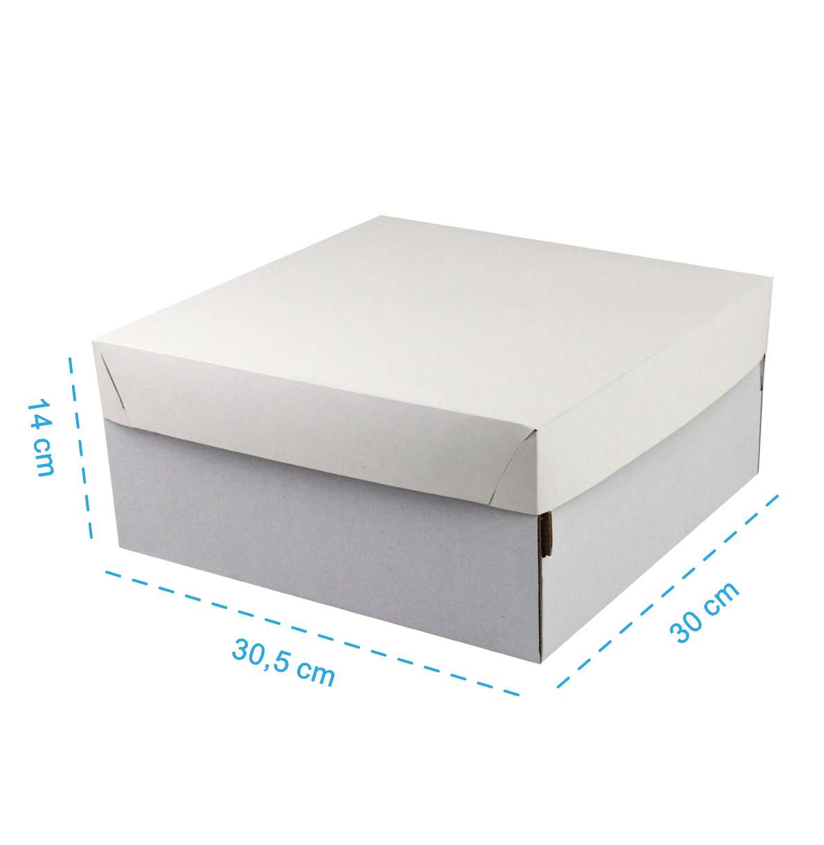 Caixa de Torta Confeitaria White G - PCT 25un