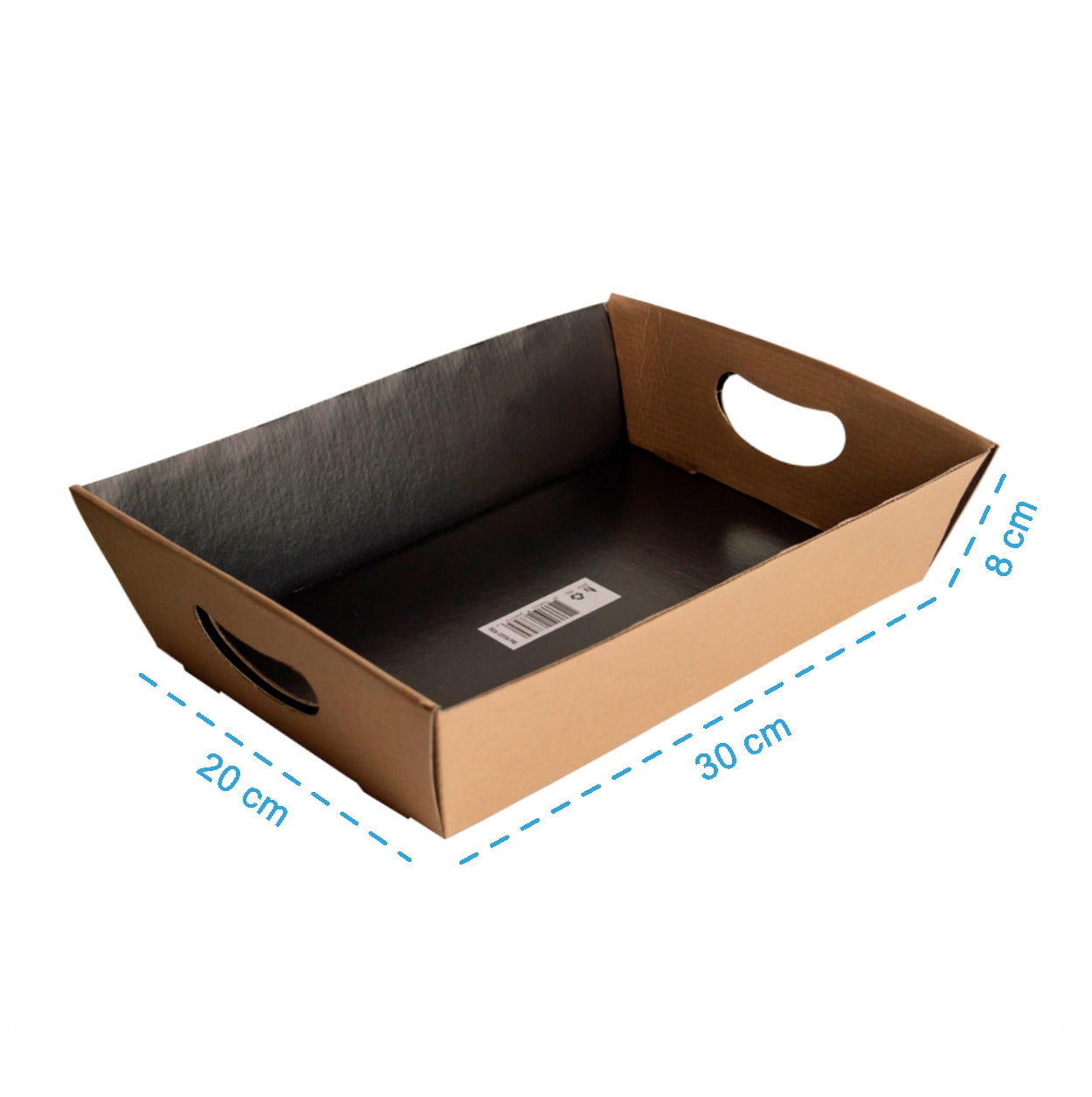 Cesta de Presente Contraplacada Kraft Interno Preto G - PCT 10un