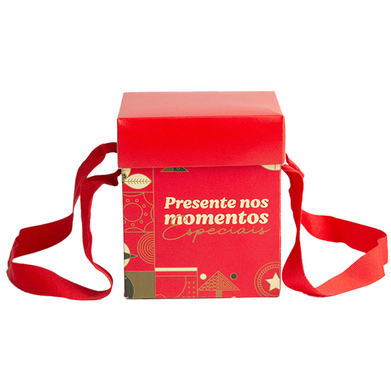 Caixa Premium Com Alça Para Panetone Natalina G - PCT 10un