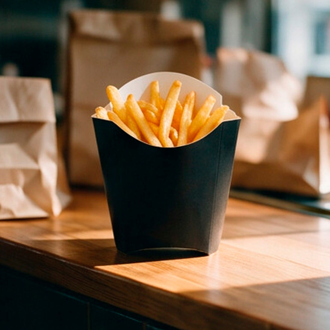 Caixa de Batata Hamburgueria Black P - PCT 50un