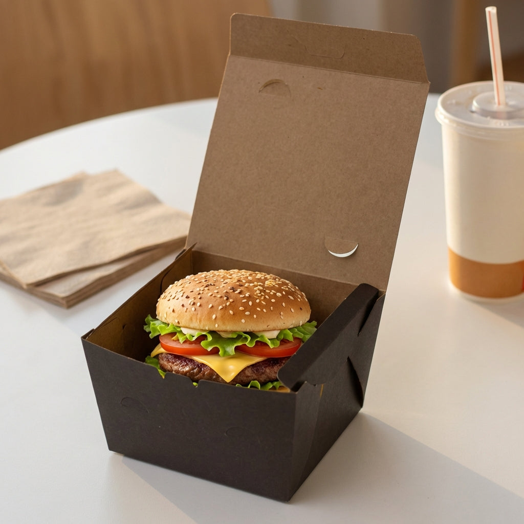 Caixa de Hamburguer Gourmet Hamburgueria Black - PCT 50un