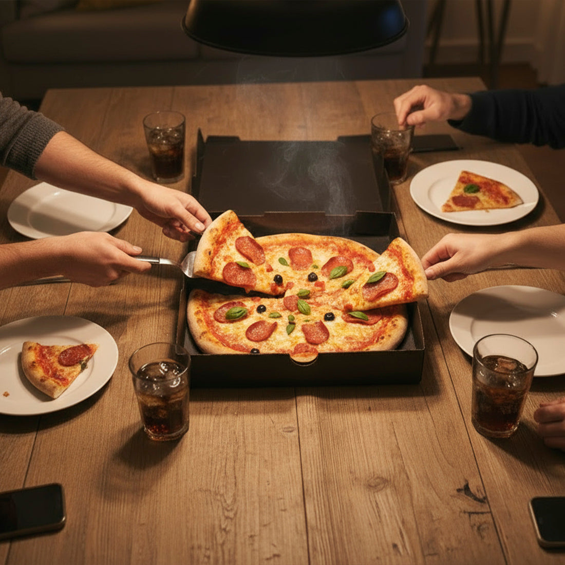 Caixa de Pizza Quadrada Black 30cm - PCT 50un