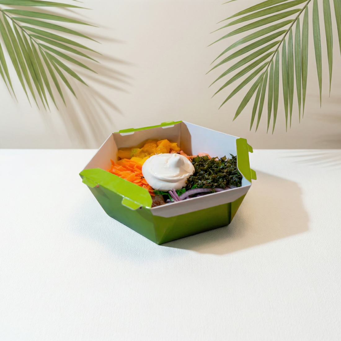 Caixa Para Poke Refeição Verde Lima 700ml - PCT 50un