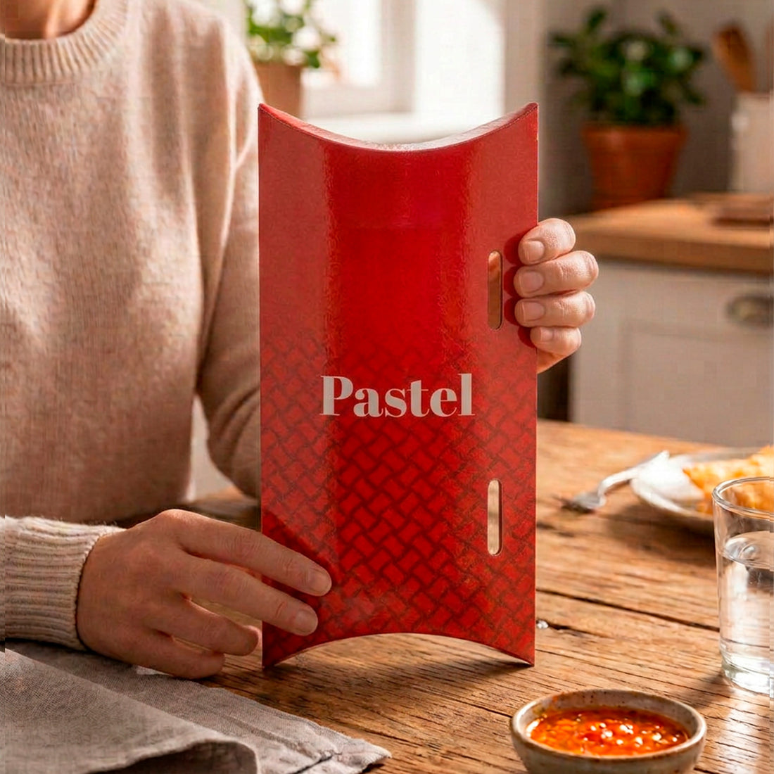 Embalagem para Pastel Delivery e Viagem Red G - PCT 50un