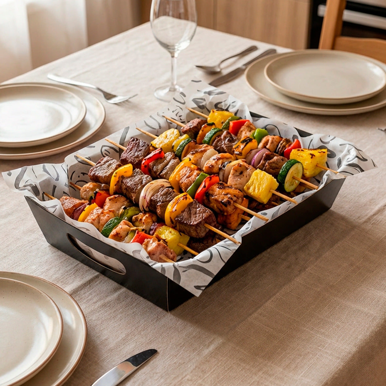 Barca de Batata Para Petisco e Porções Preta P - PCT 50un