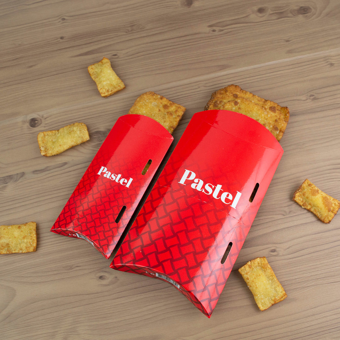 Embalagem para Pastel Delivery e Viagem Red P - PCT 50un