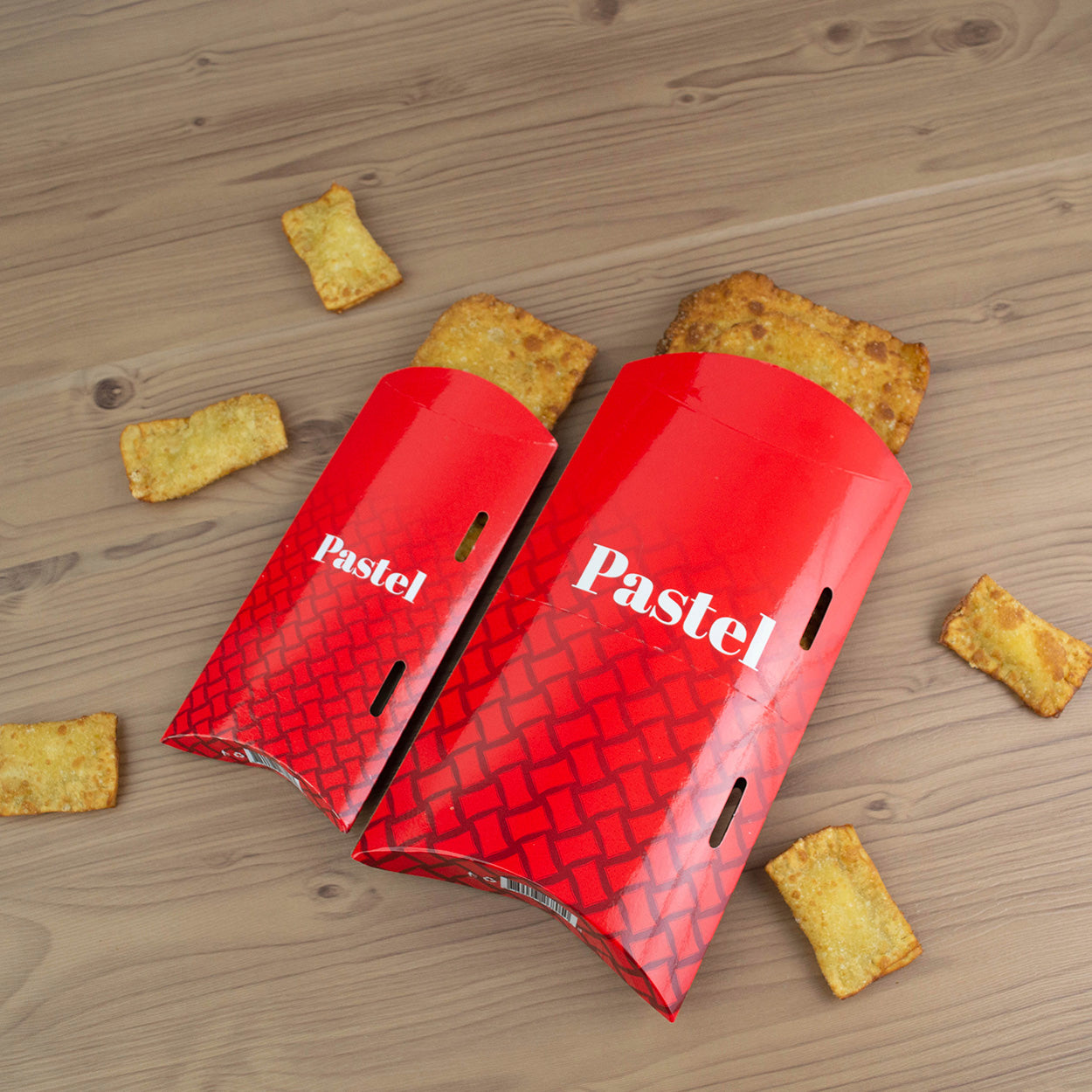 Embalagem para Pastel Delivery e Viagem Red P - PCT 50un
