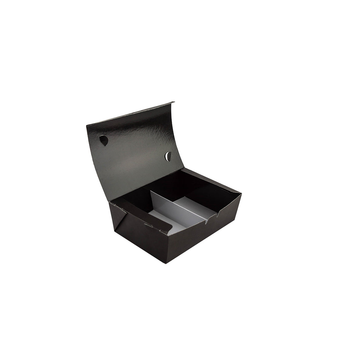 Box Antivazamento Refeição Black com Divisória 1250ml - PCT 50un