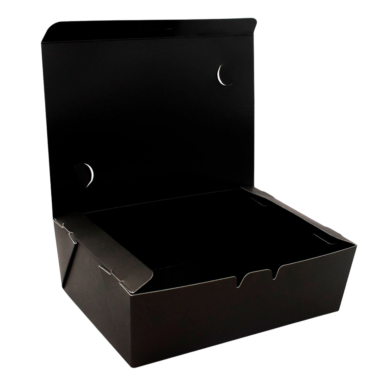 Box Antivazamento Refeição Black com Divisória 1250ml - PCT 50un