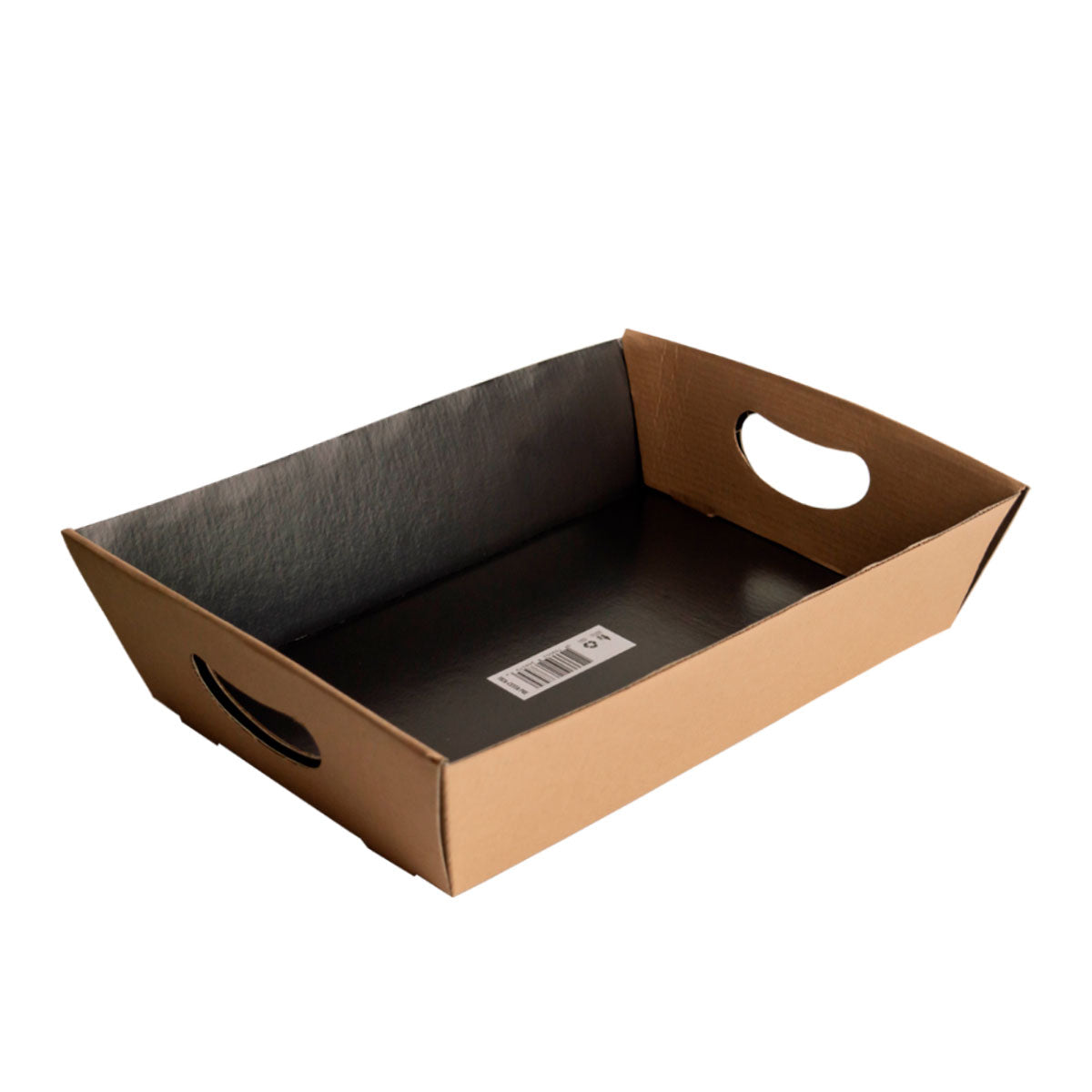 Cesta de Presente Contraplacada Kraft Interno Preto G - PCT 10un